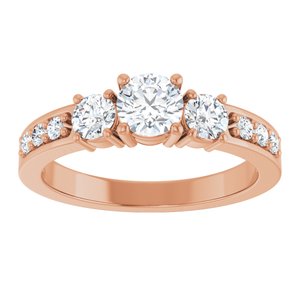 10K Rose Gold 4.8 mm Round Ring Mounting – image 5