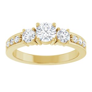 14K Yellow Gold 4.8 mm Round Ring Mounting – image 5