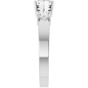 10K White Gold 8x4.5 mm Marquise Ring Mounting – image 7
