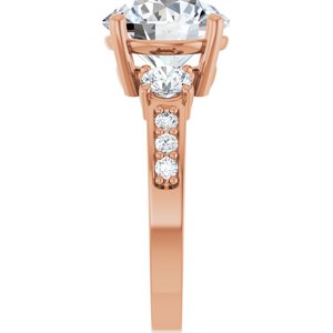 18K Rose Gold 10 mm Round Ring Mounting – image 7