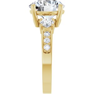 14K Yellow Gold 10 mm Round Ring Mounting – image 7