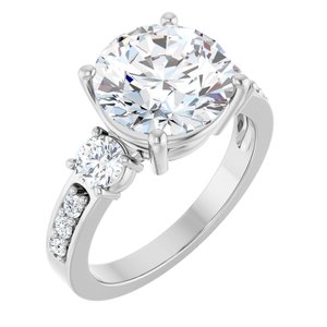 Continuum Sterling Silver 10 mm Round Ring Mounting