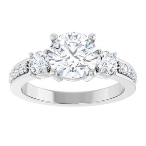 Continuum Sterling Silver 7.4 mm Round Ring Mounting – image 5
