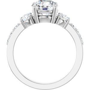 Continuum Sterling Silver 7.4 mm Round Ring Mounting – image 3