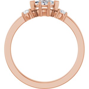 10K Rose Gold 6x3 mm Marquise Ring Mounting – image 3