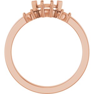 10K Rose Gold 6x3 mm Marquise Ring Mounting – image 4