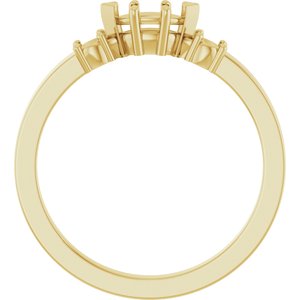 18K Yellow Gold 6x3 mm Marquise Ring Mounting – image 4