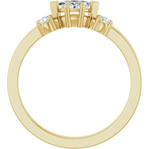 14K Yellow Gold 6x3 mm Marquise Ring Mounting – image 3