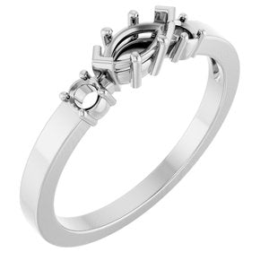 Sterling Silver 6x3 mm Marquise Ring Mounting – image 2