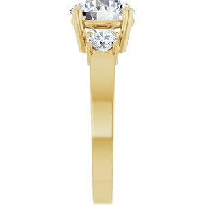 10K Yellow Gold 8 mm Round Ring Mounting – image 7
