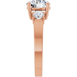 18K Rose Gold 8 mm Round Ring Mounting – image 7