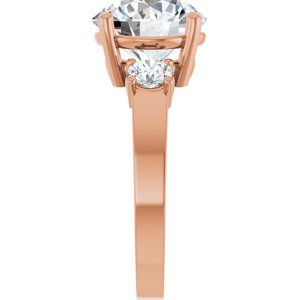 10K Rose Gold 10 mm Round Ring Mounting – image 7