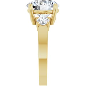 18K Yellow Gold 10 mm Round Ring Mounting – image 7