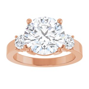 18K Rose Gold 10 mm Round Ring Mounting – image 5
