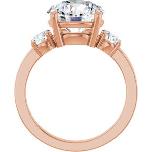 10K Rose Gold 10 mm Round Ring Mounting – image 3