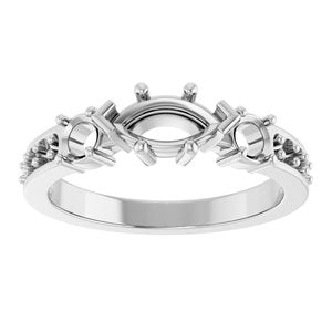 Continuum Sterling Silver 8x4 mm Marquise Ring Mounting – image 6