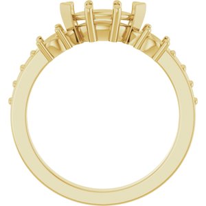 10K Yellow Gold 8x4 mm Marquise Ring Mounting – image 4