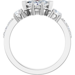 18K White Gold 8x4 mm Marquise Ring Mounting – image 3