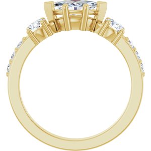 10K Yellow Gold 8x4 mm Marquise Ring Mounting – image 3