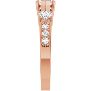 18K Rose Gold 8x4 mm Marquise Ring Mounting – image 7