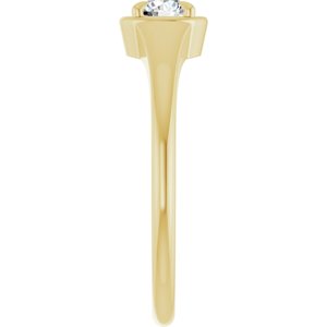 14K Yellow Gold 4.4 mm Round Ring Mounting – image 7