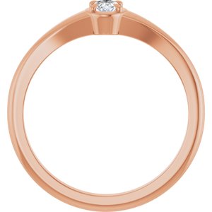10K Rose Gold 4x3 mm Oval Ring Mounting – image 3