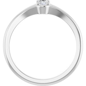 Sterling Silver 4x3 mm Oval Ring Mounting – image 3