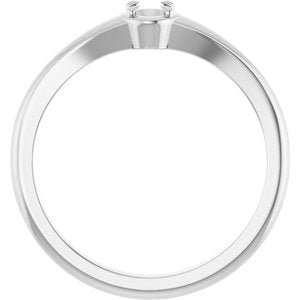 Continuum Sterling Silver 4x3 mm Oval Ring Mounting – image 4