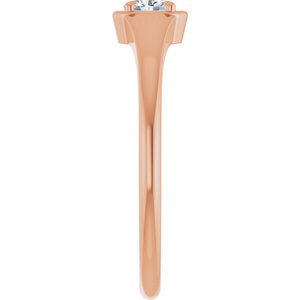 10K Rose Gold 4x3 mm Oval Ring Mounting – image 7