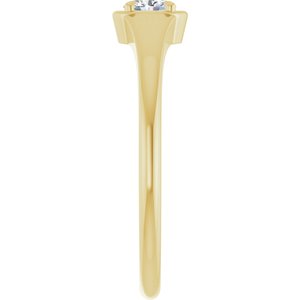 10K Yellow Gold 4x3 mm Oval Ring Mounting – image 7