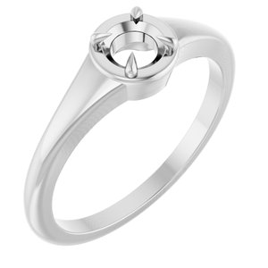 Continuum Sterling Silver 4.4 mm Round Ring Mounting – image 2