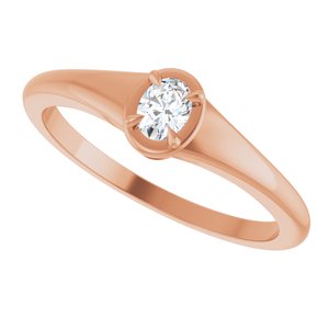 10K Rose Gold 4x3 mm Oval Ring Mounting – image 8