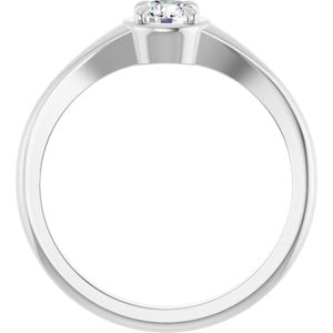 Sterling Silver 4.4 mm Round Ring Mounting – image 3