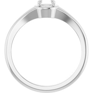 Platinum 4.4 mm Round Ring Mounting – image 4