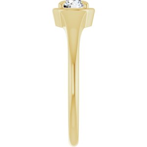 14K Yellow Gold 4.8 mm Round Ring Mounting – image 7