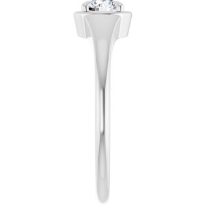 10K White Gold 4.8 mm Round Ring Mounting – image 7