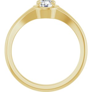 10K Yellow Gold 4.8 mm Round Ring Mounting – image 3