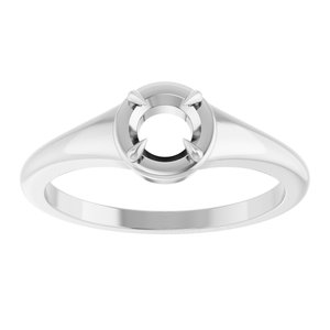 Continuum Sterling Silver 4.8 mm Round Ring Mounting – image 6