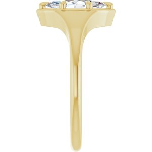 14K Yellow Gold 9.5x5 mm Marquise Ring Mounting – image 7