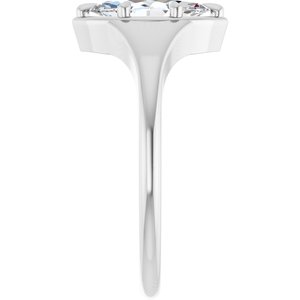 14K White Gold 9.5x5 mm Marquise Ring Mounting – image 7