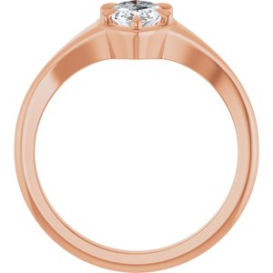 10K Rose Gold 9.5x5 mm Marquise Ring Mounting – image 3
