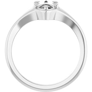 10K White Gold 9.5x5 mm Marquise Ring Mounting – image 4