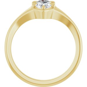 18K Yellow Gold 9.5x5 mm Marquise Ring Mounting – image 3