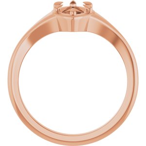 14K Rose Gold 9.5x5 mm Marquise Ring Mounting – image 4