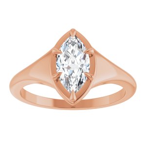 10K Rose Gold 9.5x5 mm Marquise Ring Mounting – image 5