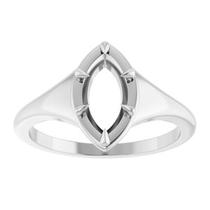 Continuum Sterling Silver 9.5x5 mm Marquise Ring Mounting – image 6