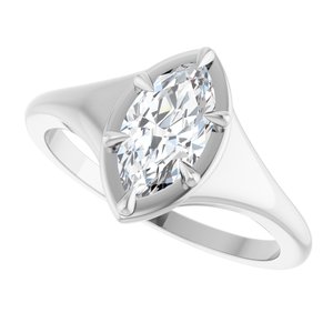 Sterling Silver 9.5x5 mm Marquise Ring Mounting – image 8