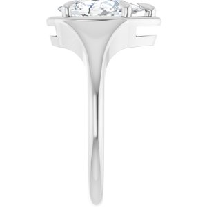 Platinum 10.5x5.5 mm Pear Ring Mounting – image 7