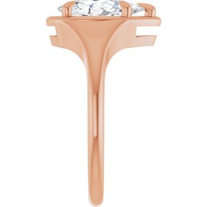 18K Rose Gold 10.5x5.5 mm Pear Ring Mounting – image 7
