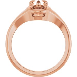 10K Rose Gold 10.5x5.5 mm Pear Ring Mounting – image 4